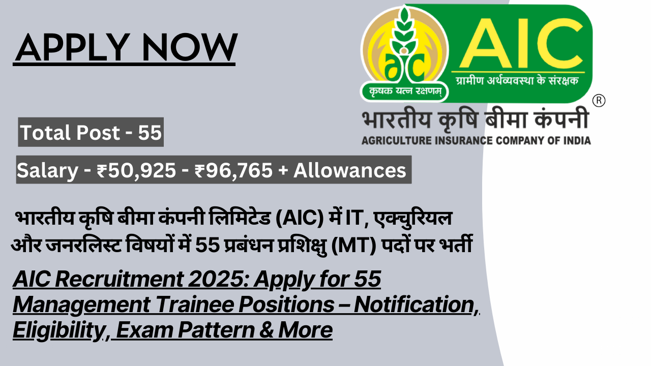 AIC Recruitment 2025