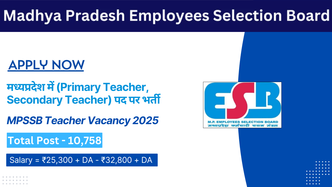 MPSSB Teacher Vacancy 2025