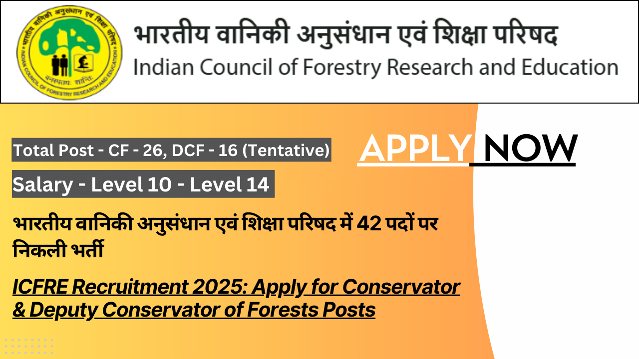 ICFRE Recruitment 2025