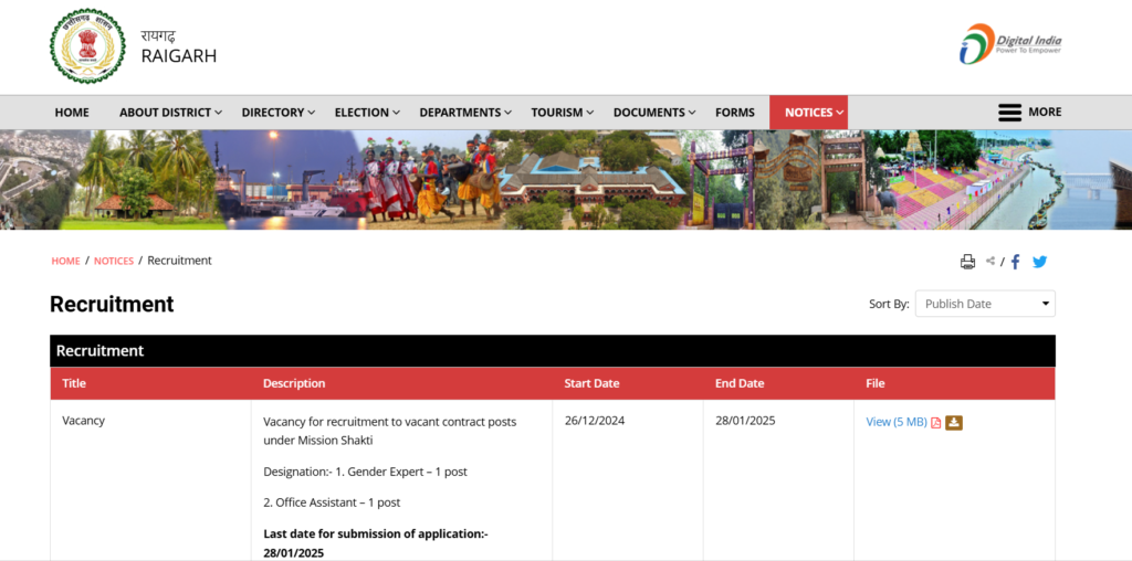 Women and Child Development Raigarh Vacancy 2025 | महिला एवं बाल विकास रायगढ़ भर्ती Apply Now Women and Child Development Raigarh Vacancy 2025 | महिला एवं बाल विकास रायगढ़ भर्ती Apply Now