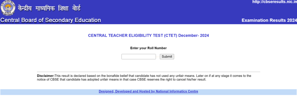 CTET Result 2024-2025 OUT | रोल नंबर के साथ CTET दिसंबर परीक्षा अंकों की जांच करें CTET Result 2024-2025 OUT | रोल नंबर के साथ CTET दिसंबर परीक्षा अंकों की जांच करें