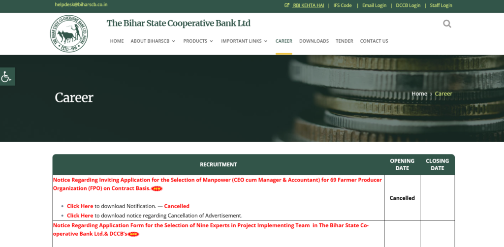 Bihar Co-Operative Bank Recruitment 2025 | बिहार को-ऑपरेटिव बैंक भर्ती Apply Now Bihar Co-Operative Bank Recruitment 2025 | बिहार को-ऑपरेटिव बैंक भर्ती Apply Now