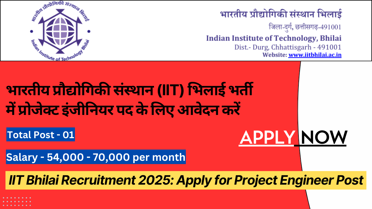 IIT Bhilai Recruitment 2025